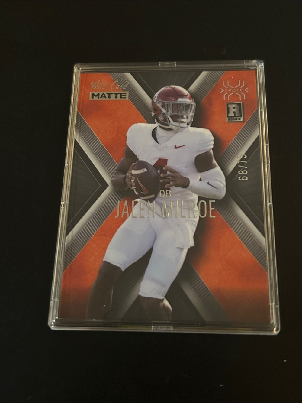 2025 Wild Card Matte Jalen Milroe Rookie Chase Xplode Numbered /75 Football Card